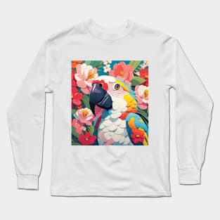 Parrot's Garden Melody, colorful macaw Long Sleeve T-Shirt